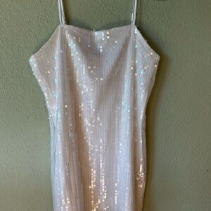 12th Tribe Sequin Spaghetti Strap Dress